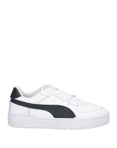 Puma Man Sneakers White Size 9 Cowhide, Synthetic Fibers