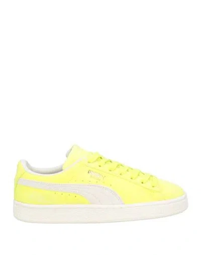 Puma Man Sneakers Yellow Size 6 Leather