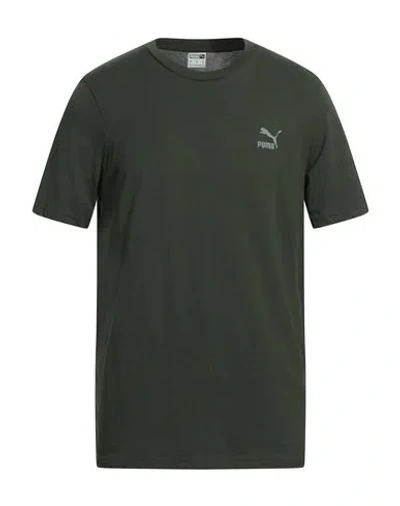 Puma Man T-shirt Military Green Size Xxl Cotton