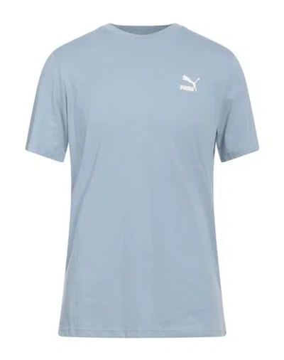 Puma Man T-shirt Sky Blue Size Xl Cotton