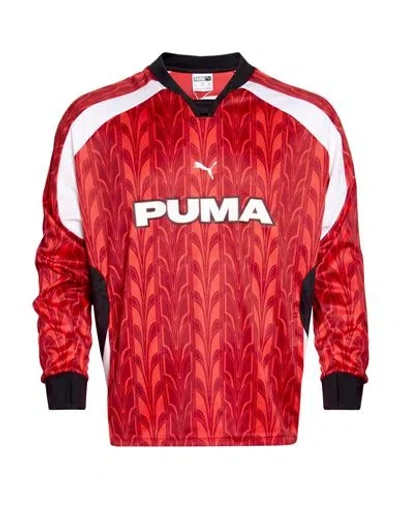 Puma Man T-shirt Red Size M Polyester, Elastane