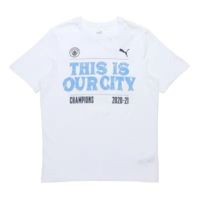Puma Manchester City 20/21 Winner T-shirt 'white'