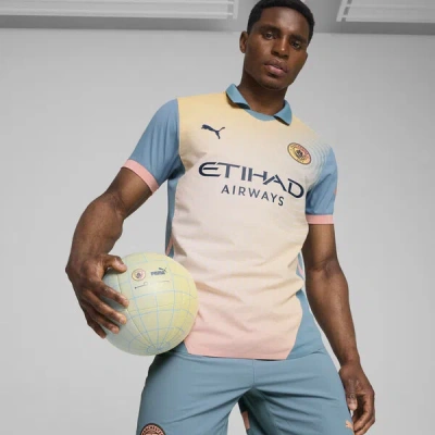 Puma Manchester City 24/25 Authentic Fourth Men's Soccer Jersey In Rosebay-bold Blue