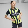 Puma Manchester City 24/25 Away Replica Big Kids' Soccer Jersey In New Navy-yellow Glow