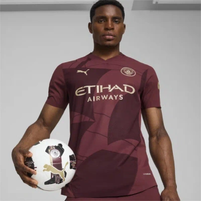 Puma Manchester City 24/25 Men's Authentic Third Soccer Jersey In Dark Jasper