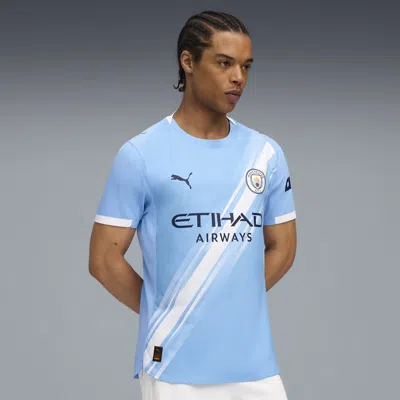 Puma Manchester City 25/26 Authentic Home Soccer Jersey Men In Blue