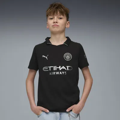Puma Kids' Manchester City 25/26 Replica Away Jersey Youth In Black