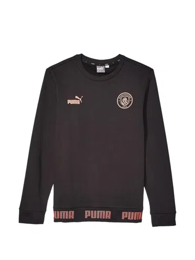 Puma Manchester City Logo-detail Sweatshirt In Brown
