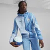 Puma Mcfc Prematch Woven Jacket In Blue