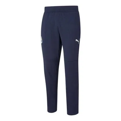 Puma Manchester City Warmup Joggers Pants 'navy' In Blue