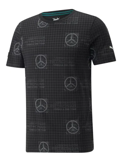 Puma Mapf1 Mercedes Logo T-shirt In Black