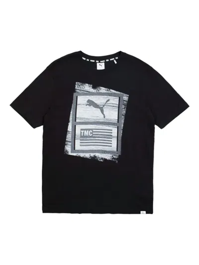 Puma Marathon Hussle T-shirt In Black