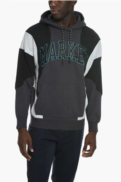PUMA MARKET COLOR BLOCK HOODIE WITH PATCH POCKET