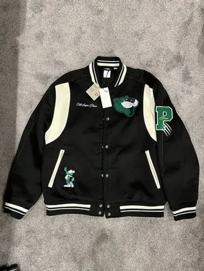 Pre-owned Puma Mascot T7 Wool Varsity Jacket Black Mens Size 2xl $385