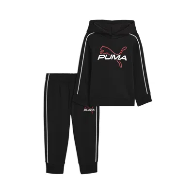 Puma Babies' Matching Sets Toddlers' Cotton Fleece Sweatshirt And Joggers In Black