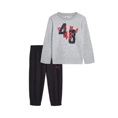 Puma Babies' Matching Sets Toddlers' Cotton Fleece Sweatshirt And Joggers In Multi