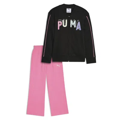 Puma Babies' Matching Sets Toddlers' Fleece Jacket And Wide Leg Pants In Multi