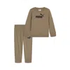 Puma Matching Sets Toddlers' Fleece Sweatshirt And Joggers In Brown