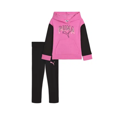 Puma Babies' Matching Sets Toddlers' Fleece Sweatshirt And Leggings In Multi