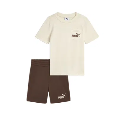 Puma Babies' Matching Sets Toddlers' T-shirt And Fleece Shorts In Multi