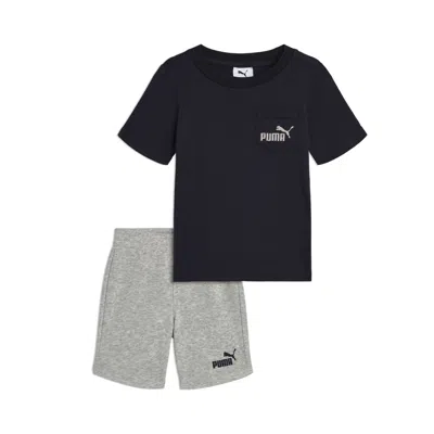 Puma Babies' Matching Sets Toddlers' T-shirt And Fleece Shorts In Multi