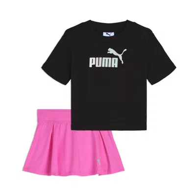 Puma Babies' Matching Sets Toddlers' T-shirt And Skort In Animal Print