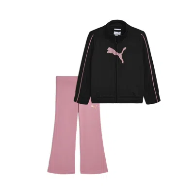 Puma Babies' Matching Sets Toddlers' Track Jacket And Flare Leggings In Black