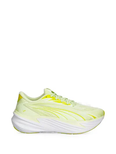 Puma Maxima Pro Running Round-toe Low-top Sneakers In Yellow