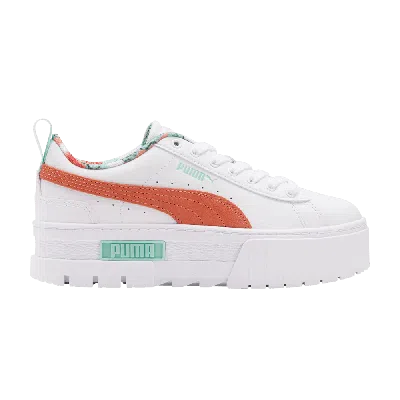 Pre-owned Puma Mayze Aura 2 Jr 'flower' In White