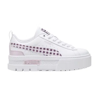 Pre-owned Puma Mayze Big Kid 'gingham Cozy - Grape Mist' | White | Kid's Size 4.5