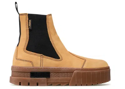 Pre-owned Puma Mayze Chelsea Boot (women's) Sneakers In Taffy/black