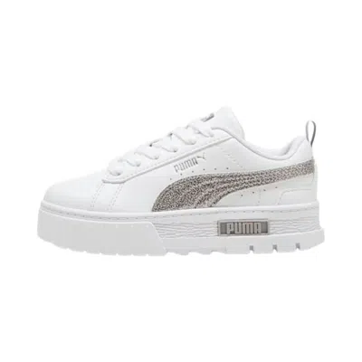 Pre-owned Puma Mayze Glitter Little Kid 'white/silver' | Kid's Size 3.5