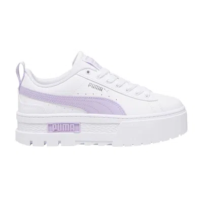 Pre-owned Puma Mayze Leather Big Kid 'white Vivid Violet' | Kid's Size 6