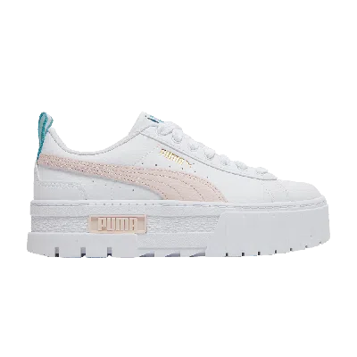 Pre-owned Puma Mayze Leather Jr 'white Chalk Pink'