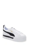 Puma Women's Mayze Classic Platform Low Top Sneakers In White