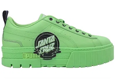 Pre-owned Puma Mayze Santa Cruz Santa Cruz (women's) Sneakers In Green Flash