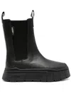 Puma Mayze Stack 50mm Leather Chelsea Boots In Black