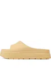 Puma Mayze Stack Injex "light Straw" Slides In Nude