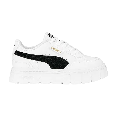 Pre-owned Puma Mayze Stack Little Kid 'white Black'