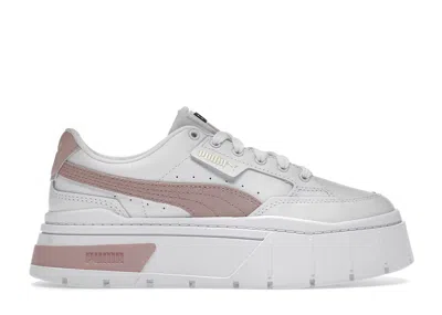 Pre-owned Puma Mayze Stack (women's) Sneakers In  White/rose Quartz