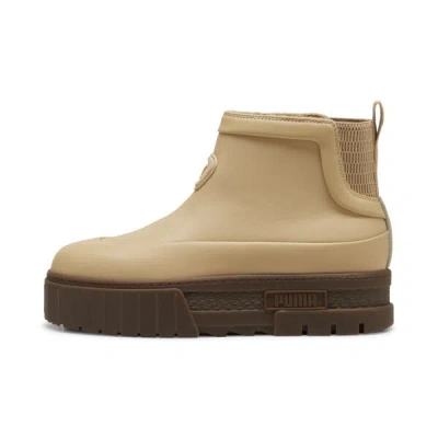 Puma Mayze Wellis Leather Mid Women's Boot In Sand Dune