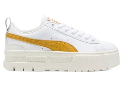 Pre-owned Puma Mayze White (women's) Sneakers In  White/archive Gold