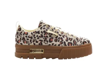 Pre-owned Puma Mayze (women's) Sneakers In Leopard/gum/gold In Multi
