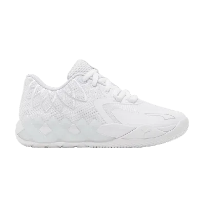 Pre-owned Puma Mb.01 Lo Jr 'team Colors - Triple White'