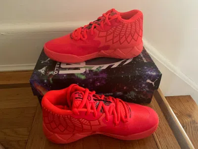 Pre-owned Puma Mb.01 Not From Here Size 7 Gs Lamelo Ball Red Blast Ds 376886-02