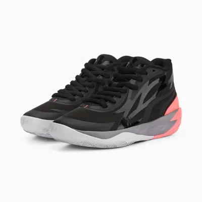 Puma Mb.02 378357-01 Sneakers Kids Black Lace Up Basketball Shoes Rhs9080