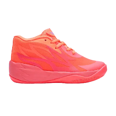 Pre-owned Puma Mb.02 Little Kid 'supernova' In Orange