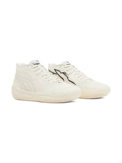 Puma Kids' Mb.02 Whisper "frosted Ivory/black" Sneakers In White
