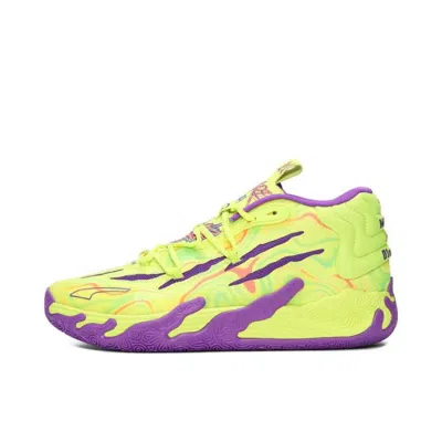 Puma X Lamelo Ball Mb.03 Spark Men's Basketball Shoes In Safety Yellow-purple Glimmer