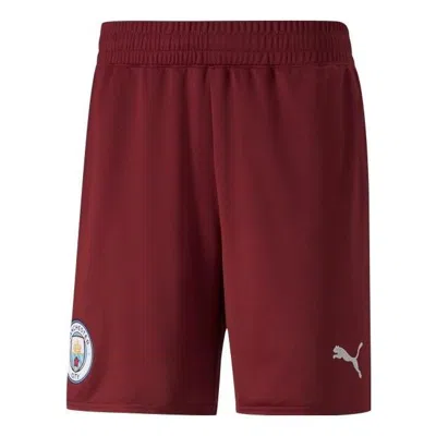 Puma Mcfc Cny Logo Shorts 'red' In Burgundy